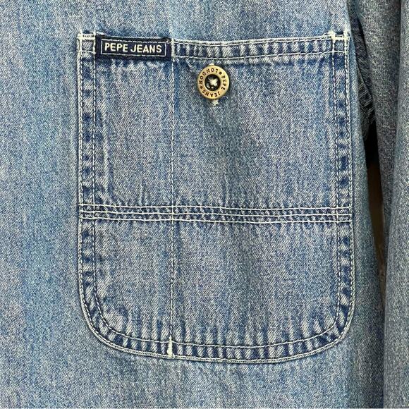 Vintage Pepe Jeans London Portobello Road W11 Denim Button Up Shirt - Small - Picture 5 of 15
